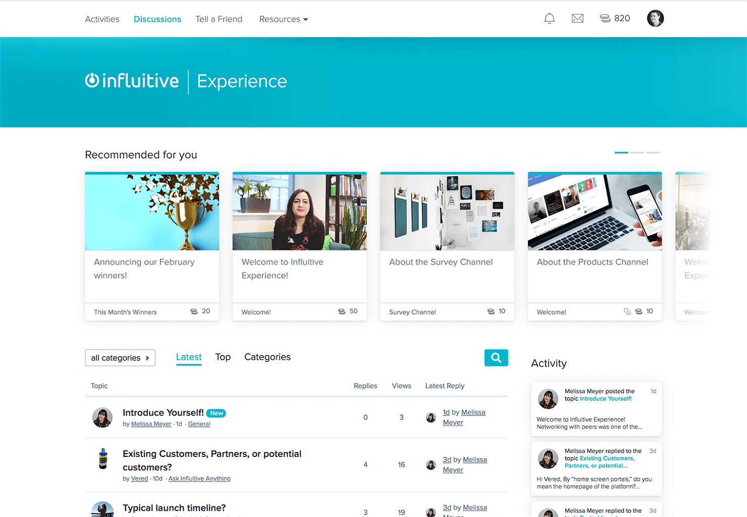 Influitive customer advocacy reporting and customer feedback