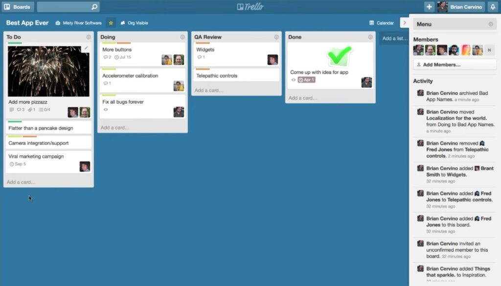 trello marketing planning tools screenshot